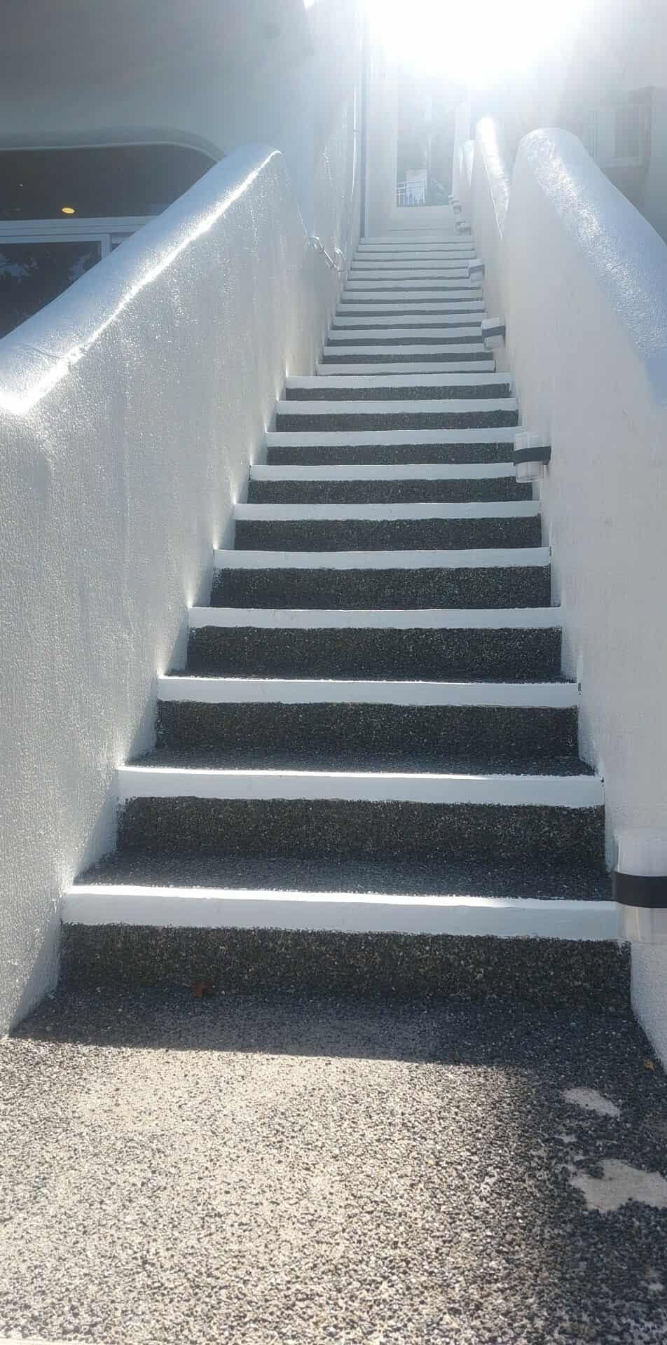 Cliffside beach stairs